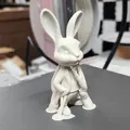 Mô hình 3D chú thỏ lịch lãm (Well Dressed Rabbit) trang trí Phục sinh - Thumbnail 7