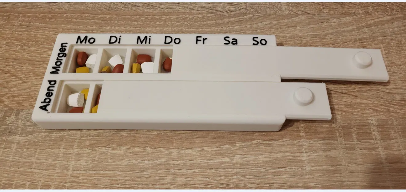 Hộp đựng thuốc Thứ 2 - Chủ Nhật (Sáng/Tối) - Pill Box - Image 1