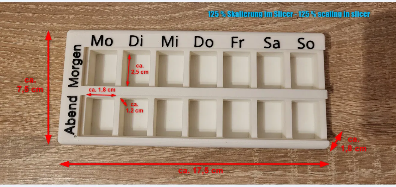 Hộp đựng thuốc Thứ 2 - Chủ Nhật (Sáng/Tối) - Pill Box - Image 2