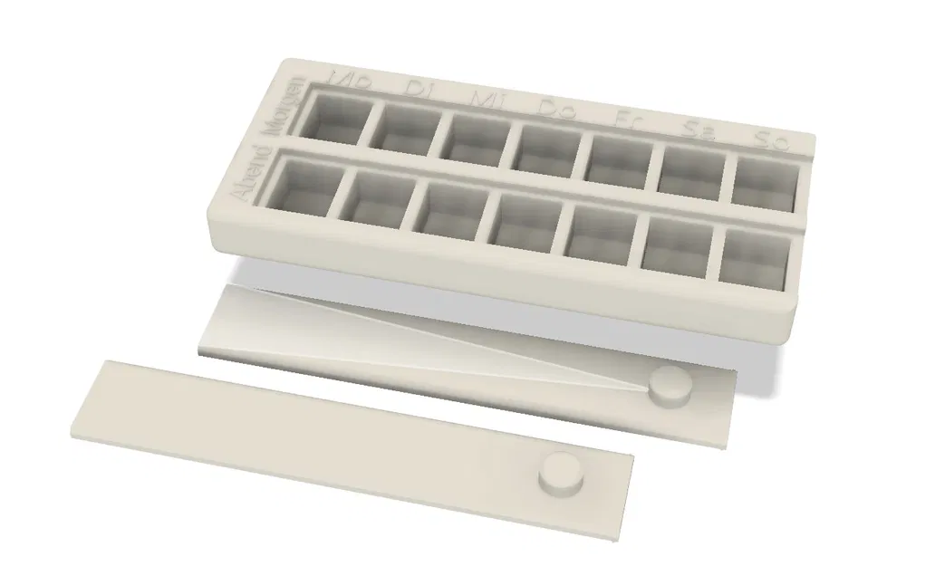 Hộp đựng thuốc Thứ 2 - Chủ Nhật (Sáng/Tối) - Pill Box - Image 3