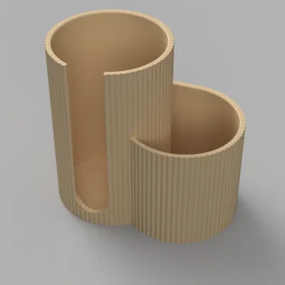 Khay đựng bông tẩy trang và tăm bông thiết kế sọc đẹp mắt