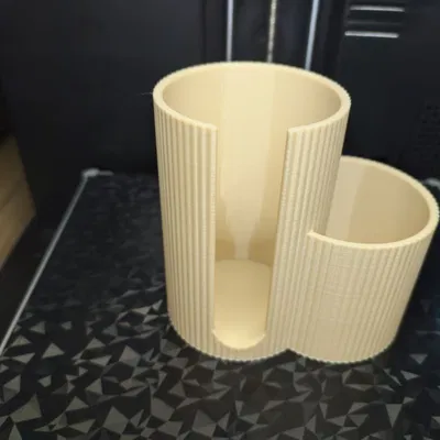 Khay đựng bông tẩy trang và tăm bông thiết kế sọc đẹp mắt