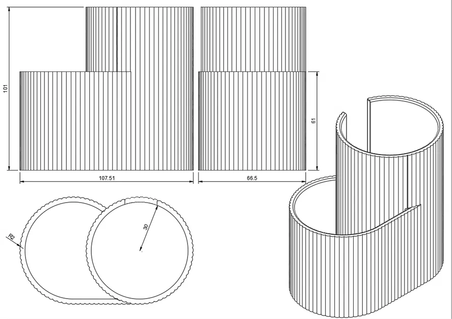 Khay đựng bông tẩy trang và tăm bông thiết kế sọc đẹp mắt - Image 7