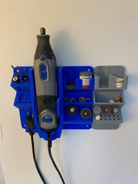 Giá treo tường cho Dremel 4000 kèm ngăn đựng mũi khoan - Image 1