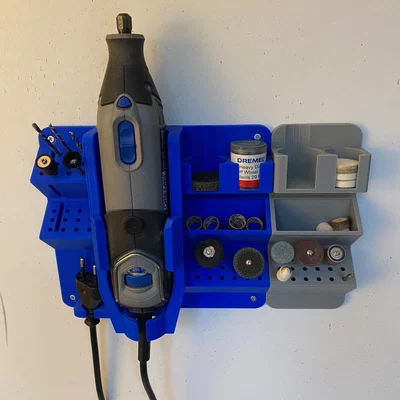Giá treo tường cho Dremel 4000 kèm ngăn đựng mũi khoan