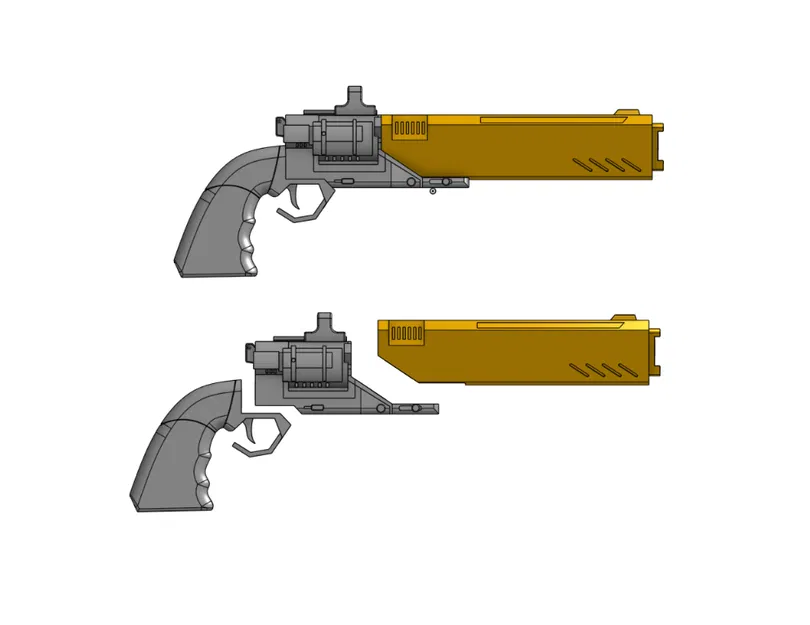 Mô hình 3D AS-58 Talon Revolver (Helldivers 2) - Tải file STL - Image 1