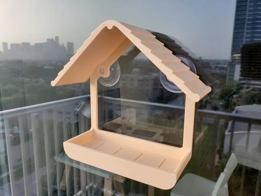 Máng ăn cho chim gắn cửa sổ #1 (FreeCAD) - Image 1