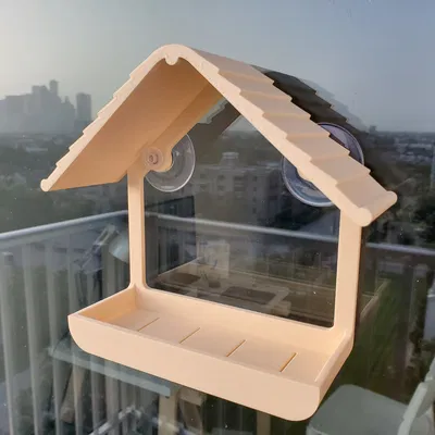 Máng ăn cho chim gắn cửa sổ #1 (FreeCAD)