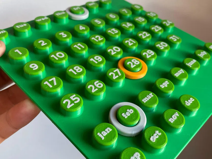 Lịch vạn niên Ring-a-date (Calendario perpetuo) - Image 4