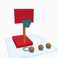 Mô hình cột bóng rổ mini để bàn kèm bóng - File in 3D sáng tạo - Thumbnail 1