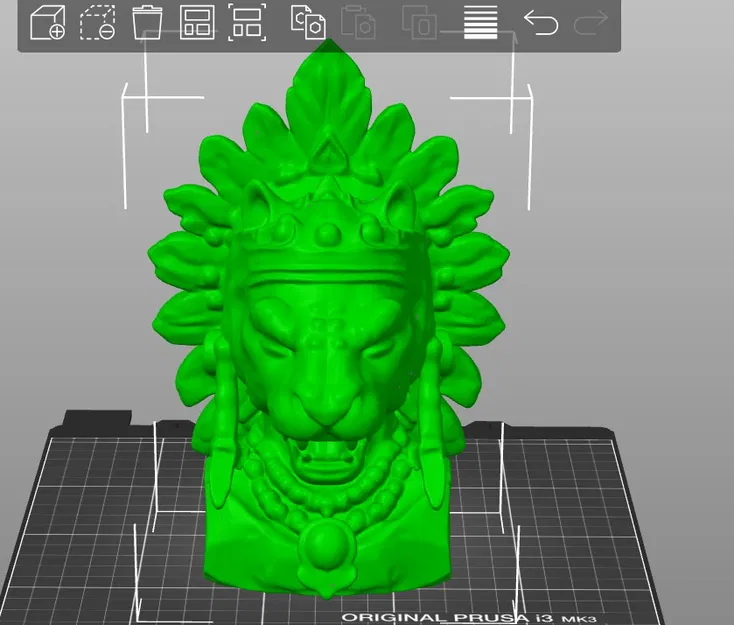 Mô hình tượng bán thân chiến binh báo đốm Aztec in 3D - Image 2