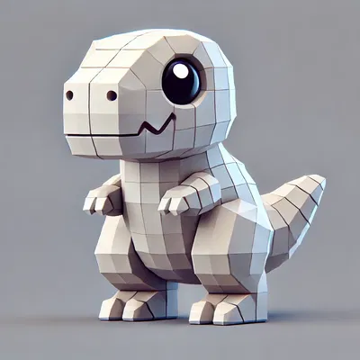 Mô hình T-Rex Low-Poly dễ thương cho máy in 3D