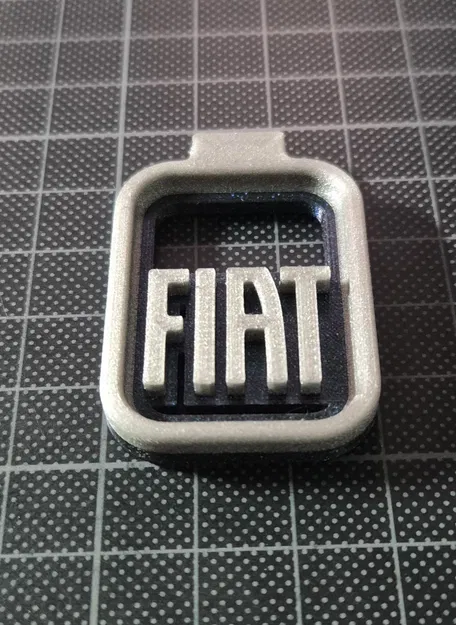 Móc khóa logo Fiat in 3D thiết kế rỗng độc đáo - Image 1