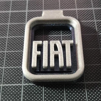 Móc khóa logo Fiat in 3D thiết kế rỗng độc đáo