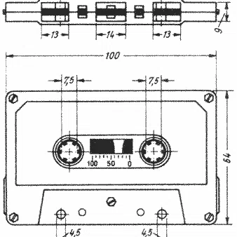 Băng Cassette In 3D - Kích thước thực