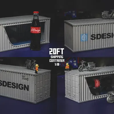 Mô hình Container Vận Chuyển 20ft (Tỉ lệ 1/18)