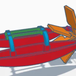 Mô hình thuyền Catamaran chạy bằng dây thun