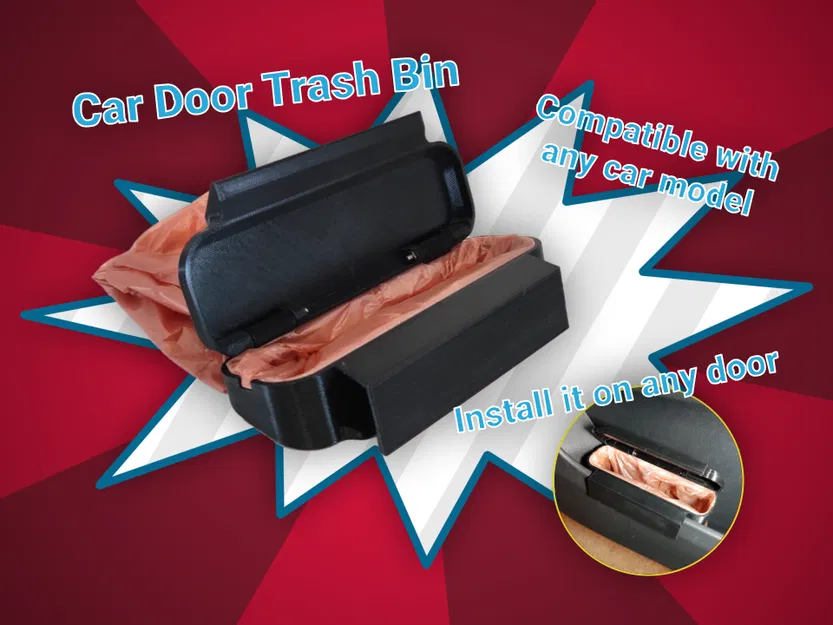 Thùng rác treo cửa xe hơi (Car Door Trash Bin) - Image 1