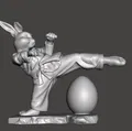 Mô hình trang trí thỏ Karate đón lễ Phục Sinh cực độc đáo - Thumbnail 2