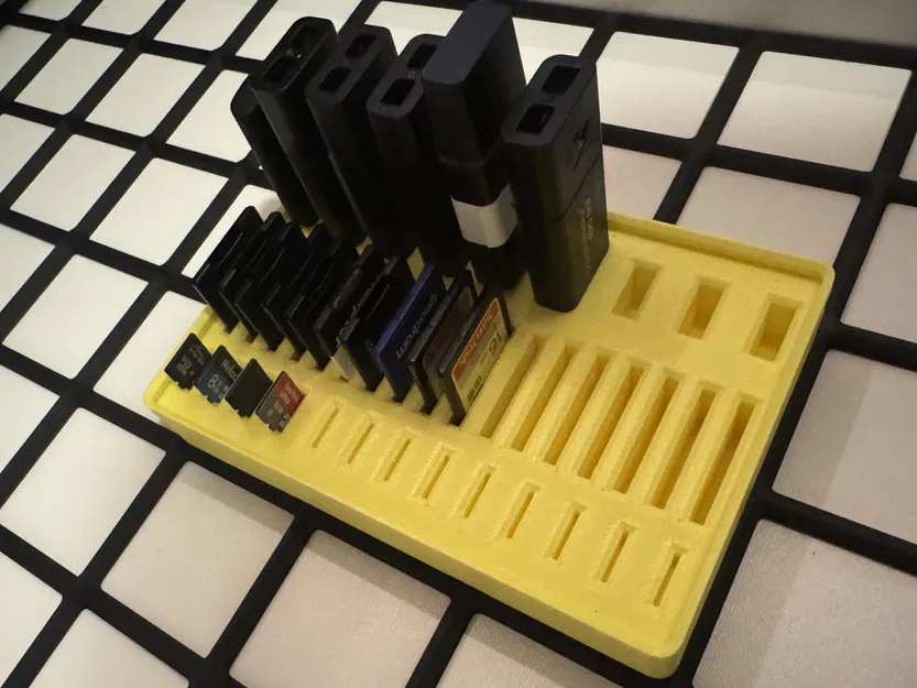 Khay đựng USB và thẻ nhớ SD chuẩn Gridfinity tiện dụng - Image 1