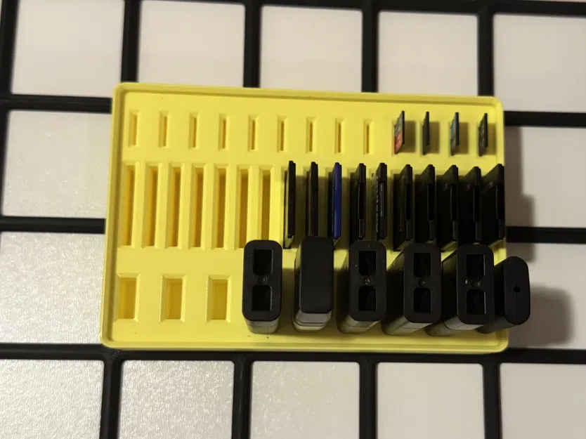 Khay đựng USB và thẻ nhớ SD chuẩn Gridfinity tiện dụng - Image 2