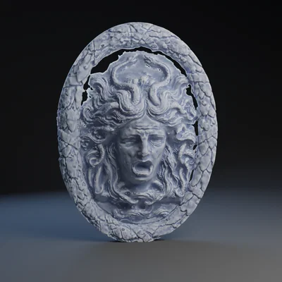 Phù điêu Medusa 3D độc đáo trang trí nhà cửa theo phong cách huyền thoại