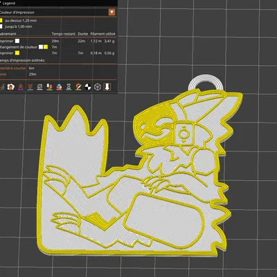 Móc khóa hình Protogen cực chất cho fan Furry