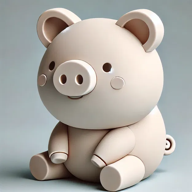 Mô hình chú heo nhỏ xinh xắn in 3D trang trí bàn làm việc - Image 1