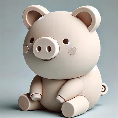 Mô hình chú heo nhỏ xinh xắn in 3D trang trí bàn làm việc
