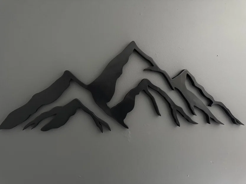 Tranh treo tường 3D hình dãy núi tối giản - Mountain Wall Art - Image 1