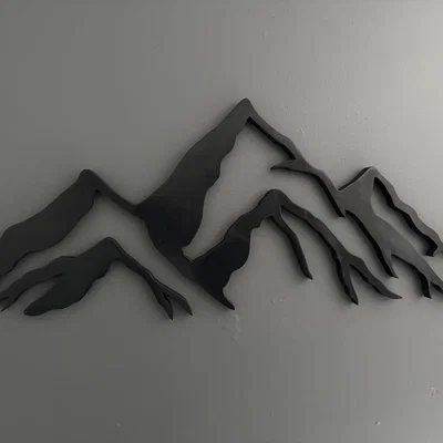 Tranh treo tường 3D hình dãy núi tối giản - Mountain Wall Art