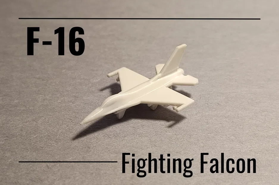 Mô hình F-16 Fighting Falcon micro in trực tiếp (print-in-place) - Image 1