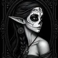 Mô hình 3D Elf Catrina cho ngày Halloween Day of the Dead - Thumbnail 1