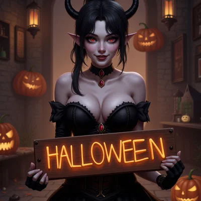 Mô hình cô nàng quỷ Halloween (Demon girl Halloween)