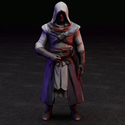 Mô hình tượng Assassin (Ezio) in 3D sắc nét cho game thủ