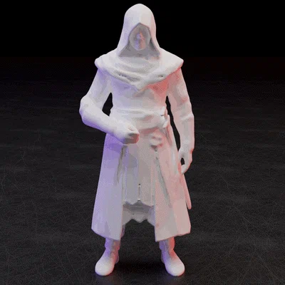 Mô hình tượng Assassin (Ezio) in 3D sắc nét cho game thủ