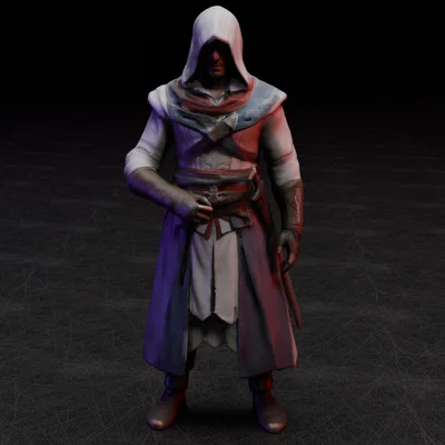 Mô hình tượng Assassin (Ezio) in 3D sắc nét cho game thủ
