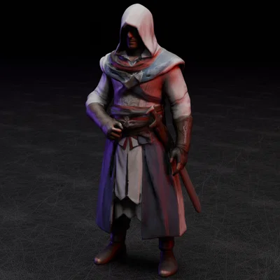 Mô hình tượng Assassin (Ezio) in 3D sắc nét cho game thủ