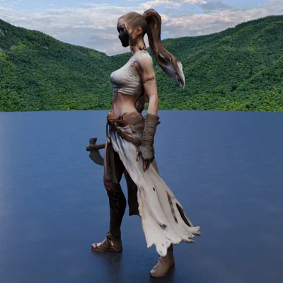 Mô hình Nữ chiến binh (Female warrior) cho in 3D