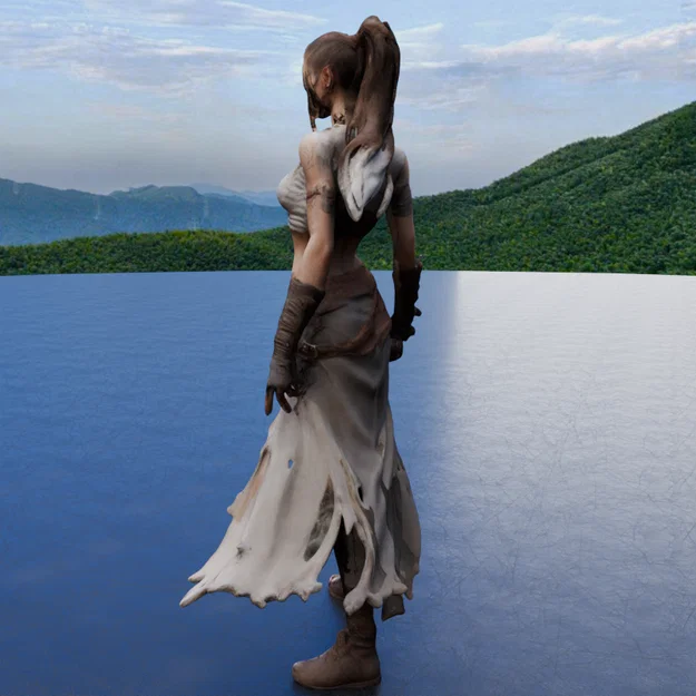 Mô hình Nữ chiến binh (Female warrior) cho in 3D - Image 5