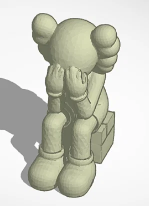 Mô hình nghệ thuật Kaws Passing Through Crying in 3D độc đáo - Image 1