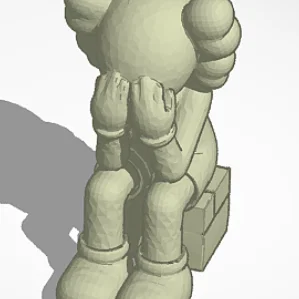 Mô hình nghệ thuật Kaws Passing Through Crying in 3D độc đáo