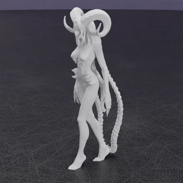 Mô hình 3D Devil Woman - Tượng nữ quỷ đầy ma mị - Image 1