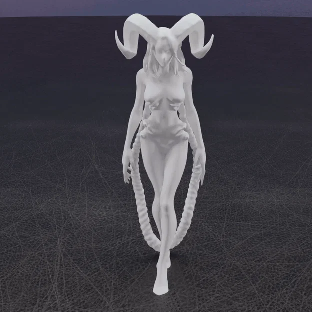 Mô hình 3D Devil Woman - Tượng nữ quỷ đầy ma mị - Image 2