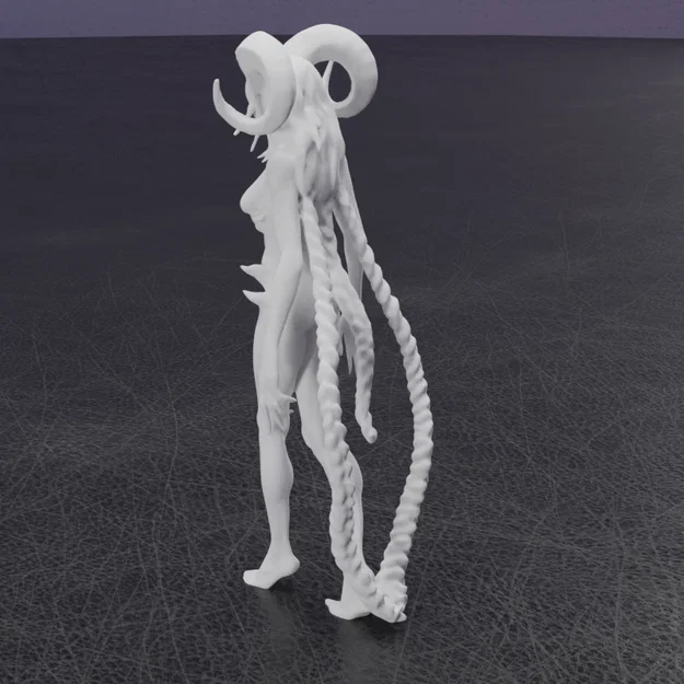 Mô hình 3D Devil Woman - Tượng nữ quỷ đầy ma mị - Image 5