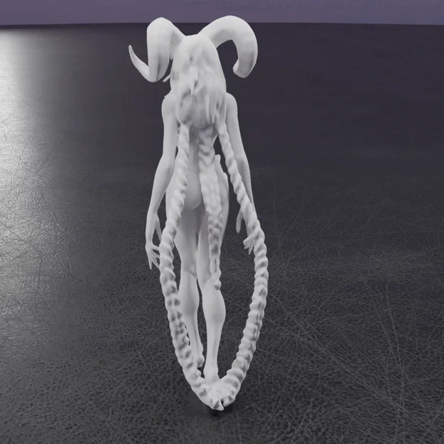 Mô hình 3D Devil Woman - Tượng nữ quỷ đầy ma mị - Image 6