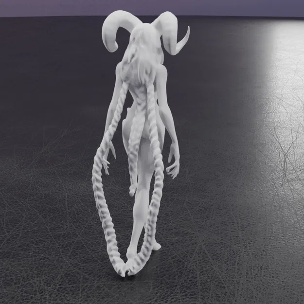 Mô hình 3D Devil Woman - Tượng nữ quỷ đầy ma mị - Image 7
