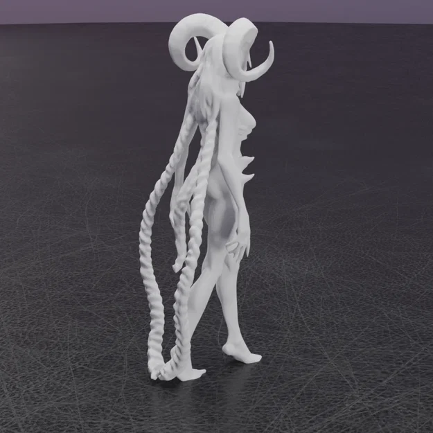 Mô hình 3D Devil Woman - Tượng nữ quỷ đầy ma mị - Image 8