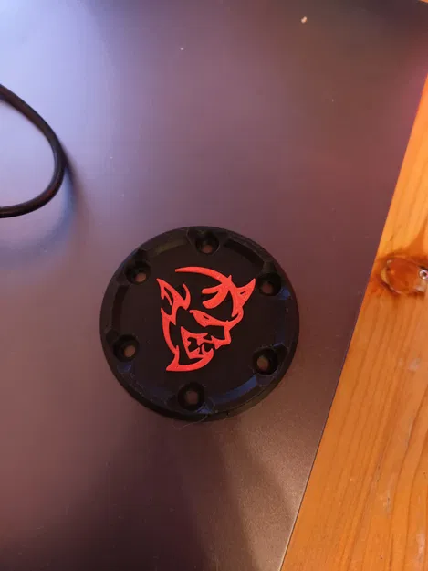 Nắp đậy vô lăng Logitech G29 họa tiết Dodge Demon tùy chỉnh - Image 2