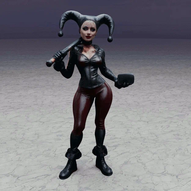 Mô hình 3D Harley Quinn ấn tượng - Tải ngay file STL chất lượng cao - Image 1